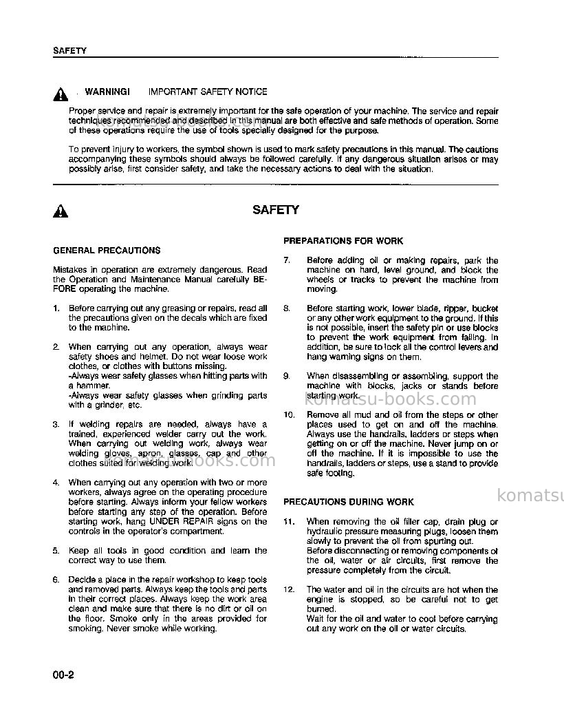 Komatsu wa420-1jpn-lc Repair & maintenance cover Page 5