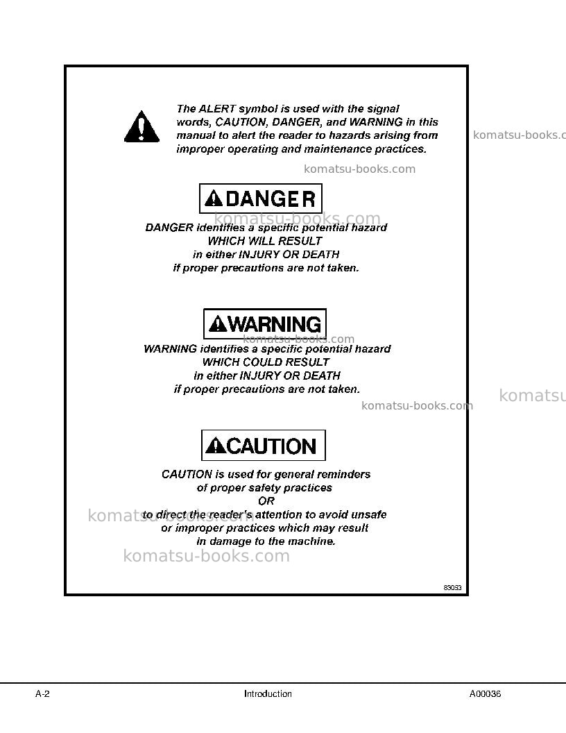 Komatsu hd1500-7usa-w/ sda12v160 Repair & maintenance cover Page 5