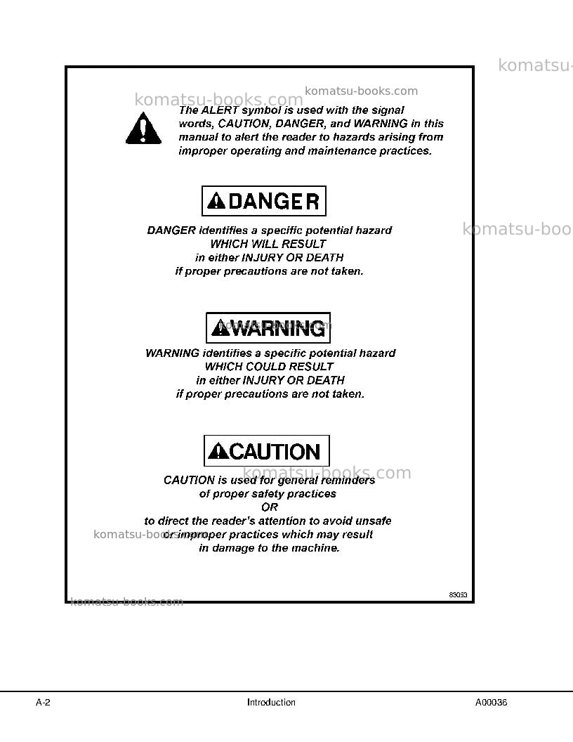 Komatsu hd1500-7usa-w/ sda12v160 Repair & maintenance cover Page 5