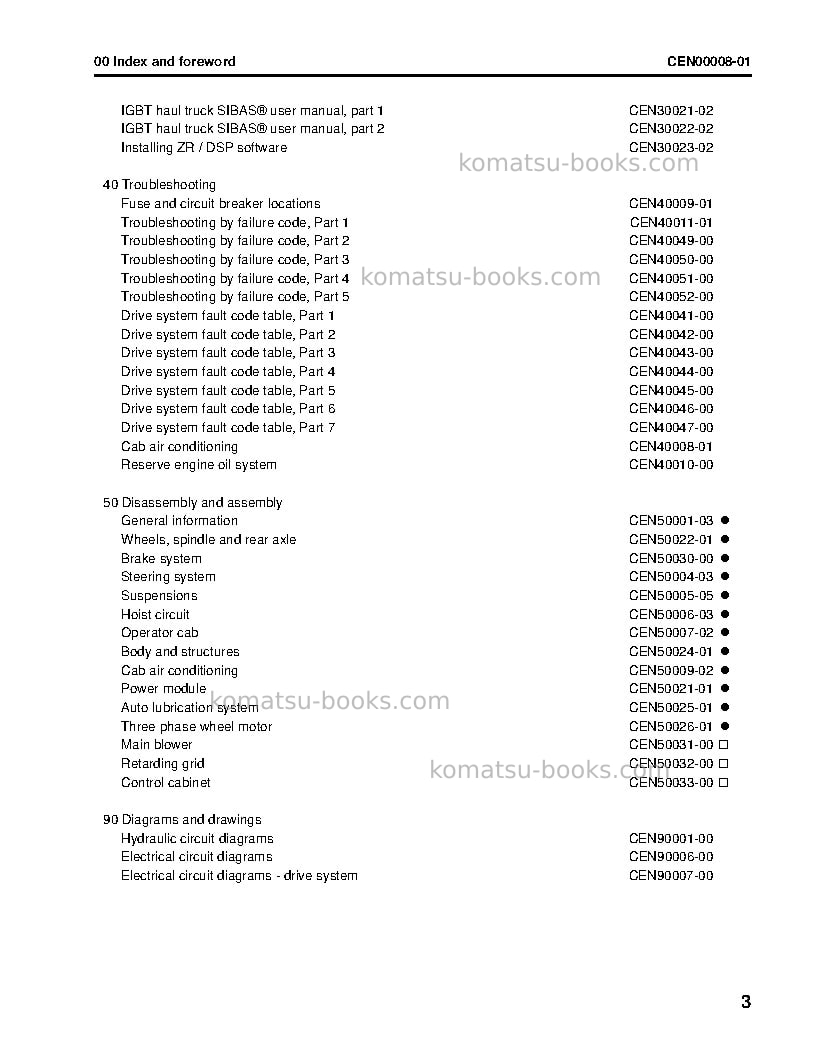Komatsu 960e-1usa-k Repair & maintenance cover Page 5