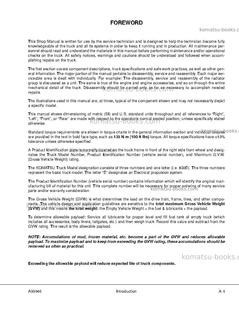 Komatsu 830e-1usa-ac Repair & maintenance cover Page 5