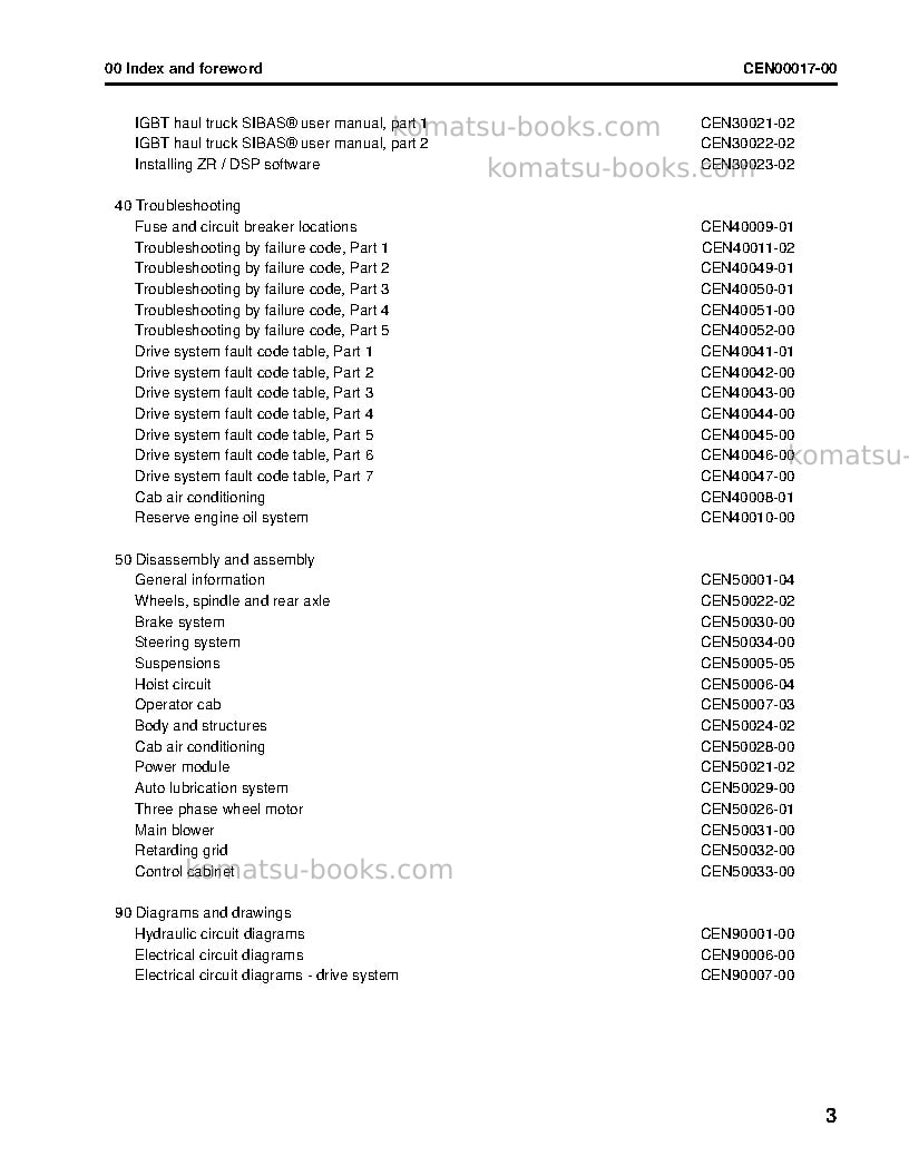 Komatsu 960e-2usa-k Repair & maintenance cover Page 5
