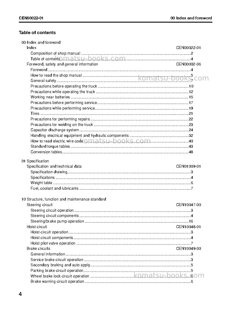 Komatsu 730e-8usa Repair & maintenance cover Page 5