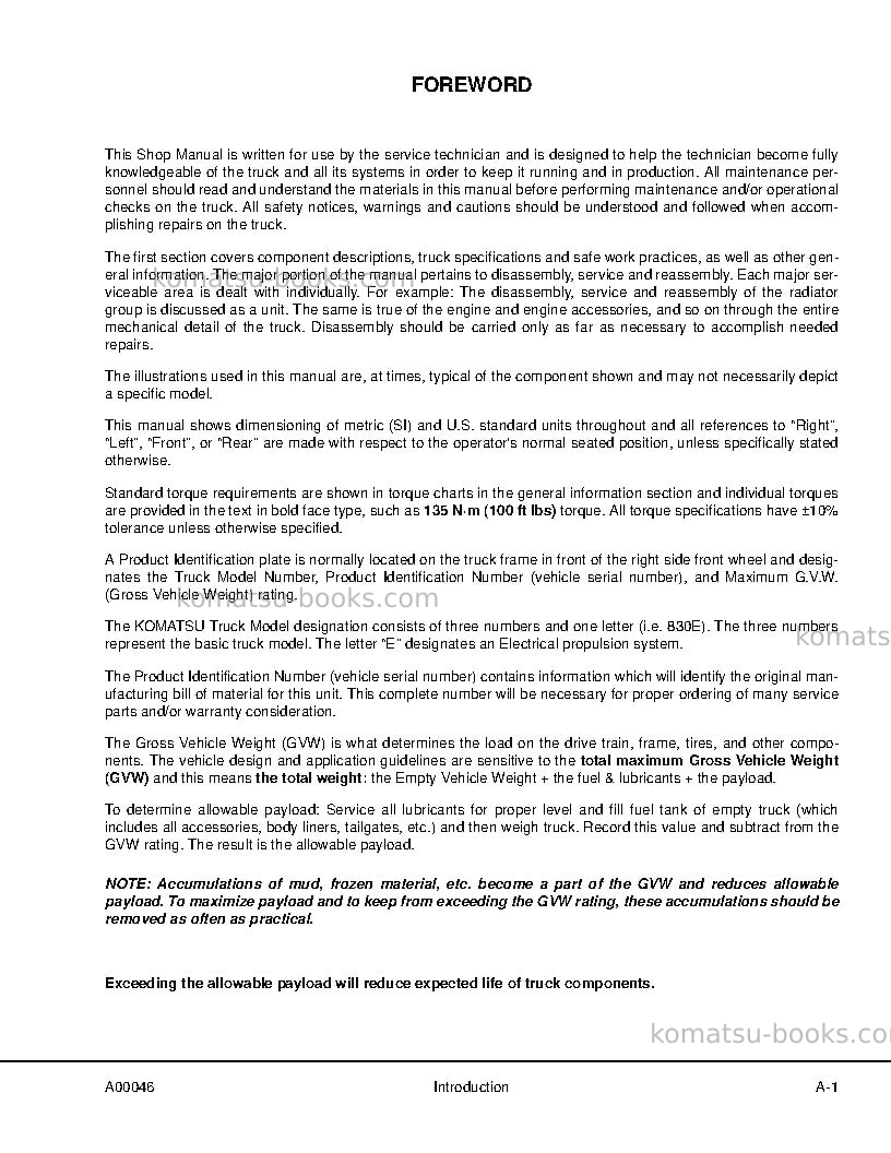 Komatsu 830e-1usa-ac Repair & maintenance cover Page 5