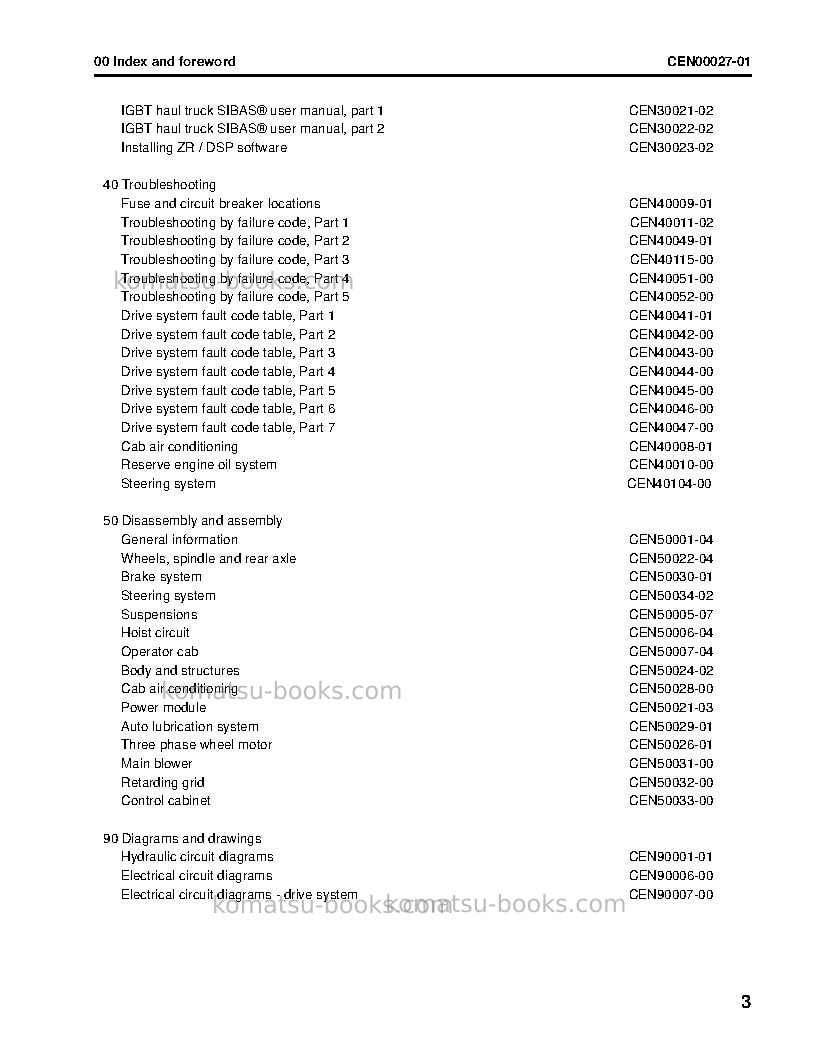 Komatsu 960e-2usa-kt Repair & maintenance cover Page 5