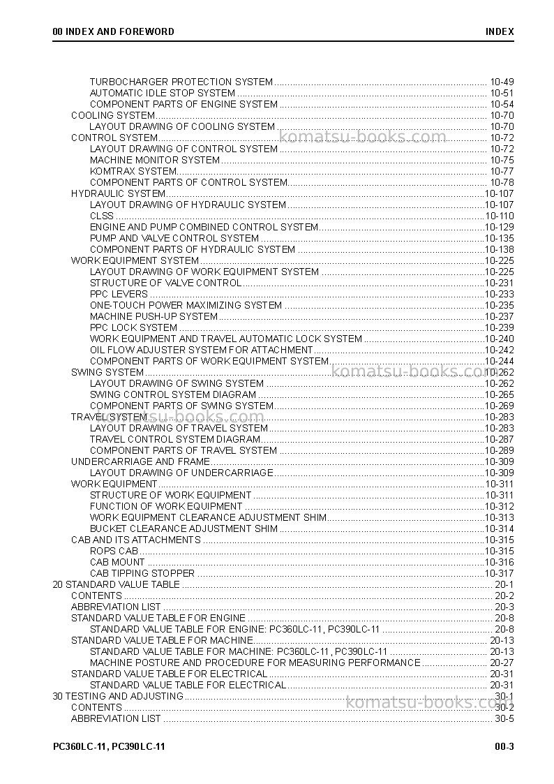 Komatsu pc390lc-11usa Repair & maintenance cover Page 5