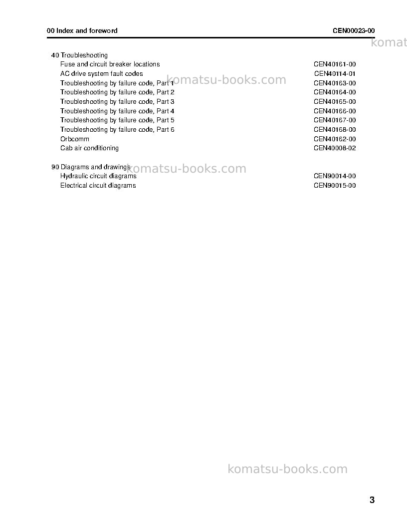 Komatsu 980e-4usa Repair & maintenance cover Page 5