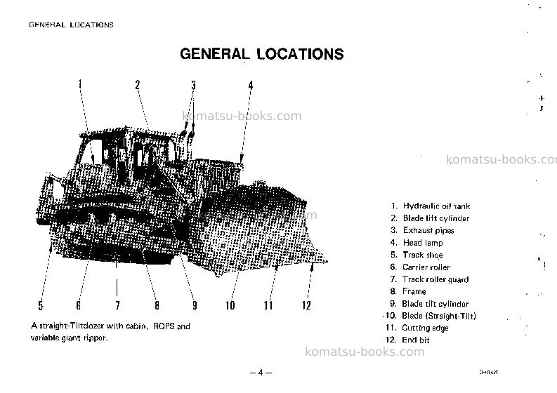 Komatsu d455a-1jpn Operation manual cover Page 5