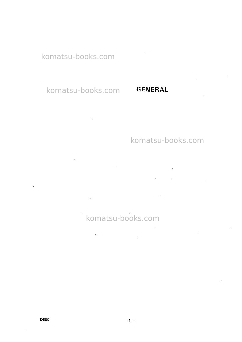 Komatsu d85c-12jpn Repair & maintenance cover Page 5 Komatsu d85c-12jpn Repair & maintenance cover Page 5
