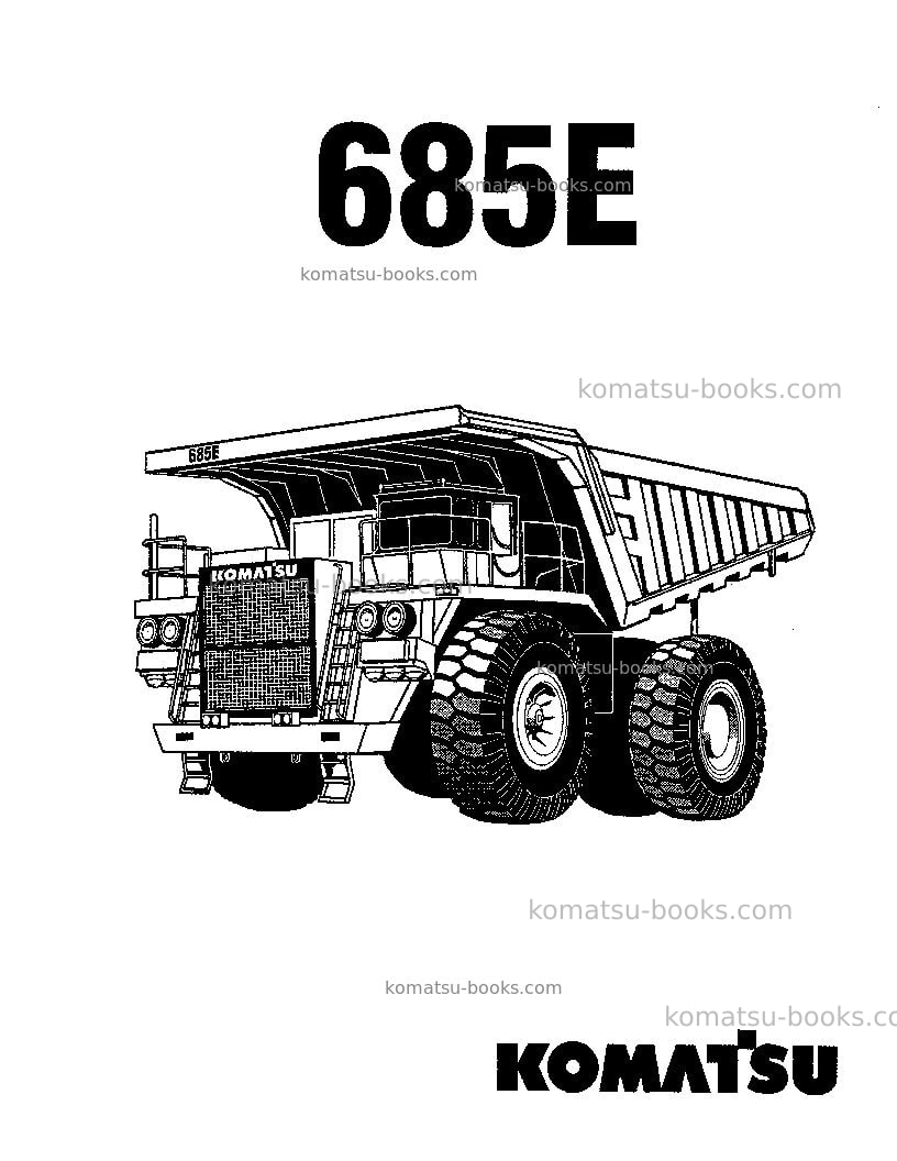 Komatsu 685eusa Repair & maintenance cover Page 5
