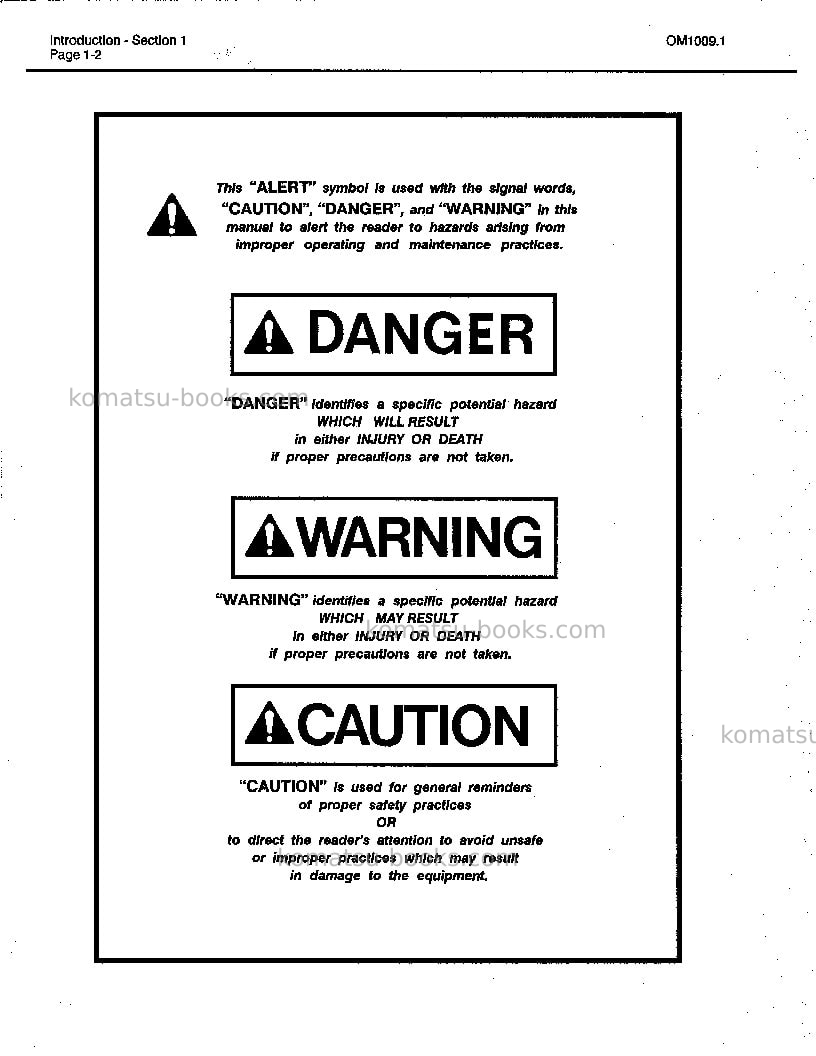 Komatsu 830eusa Operation manual cover Page 5