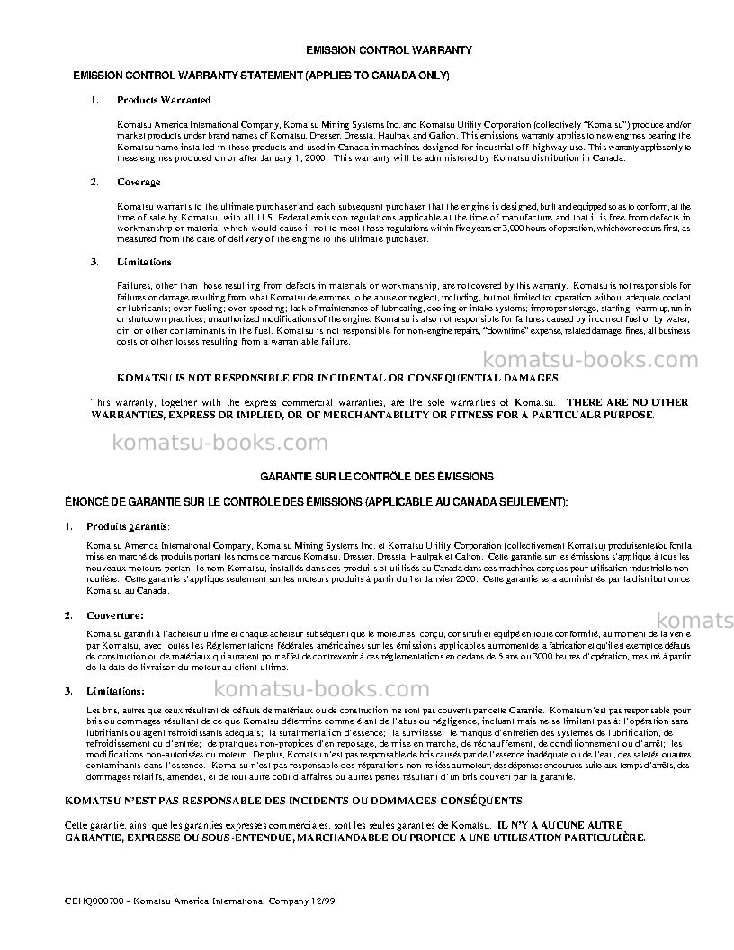 Komatsu 930e-2usa Operation manual cover Page 5