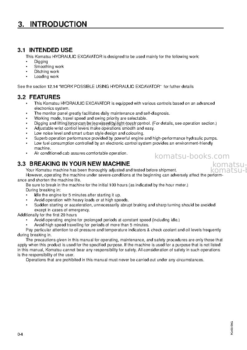 Komatsu pc450lc-6gbr-k Operation manual cover Page 5 Komatsu pc450lc-6gbr-k Operation manual cover Page 5