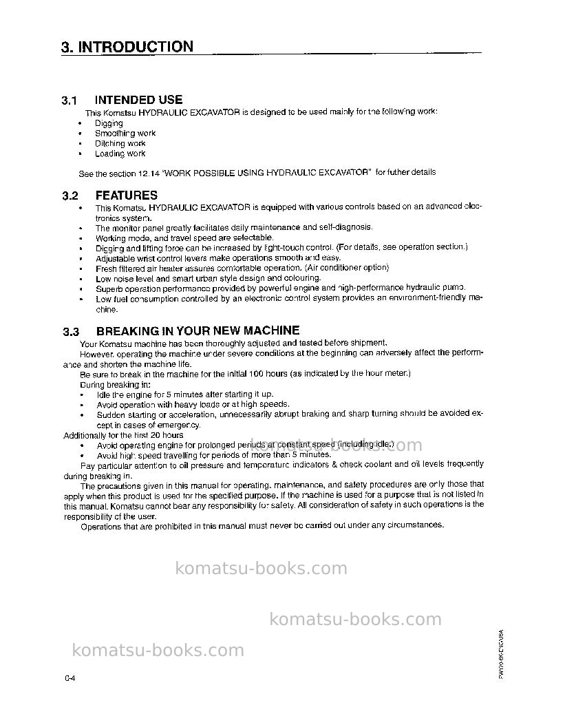Komatsu pw170es-6gbr-k Operation manual cover Page 5