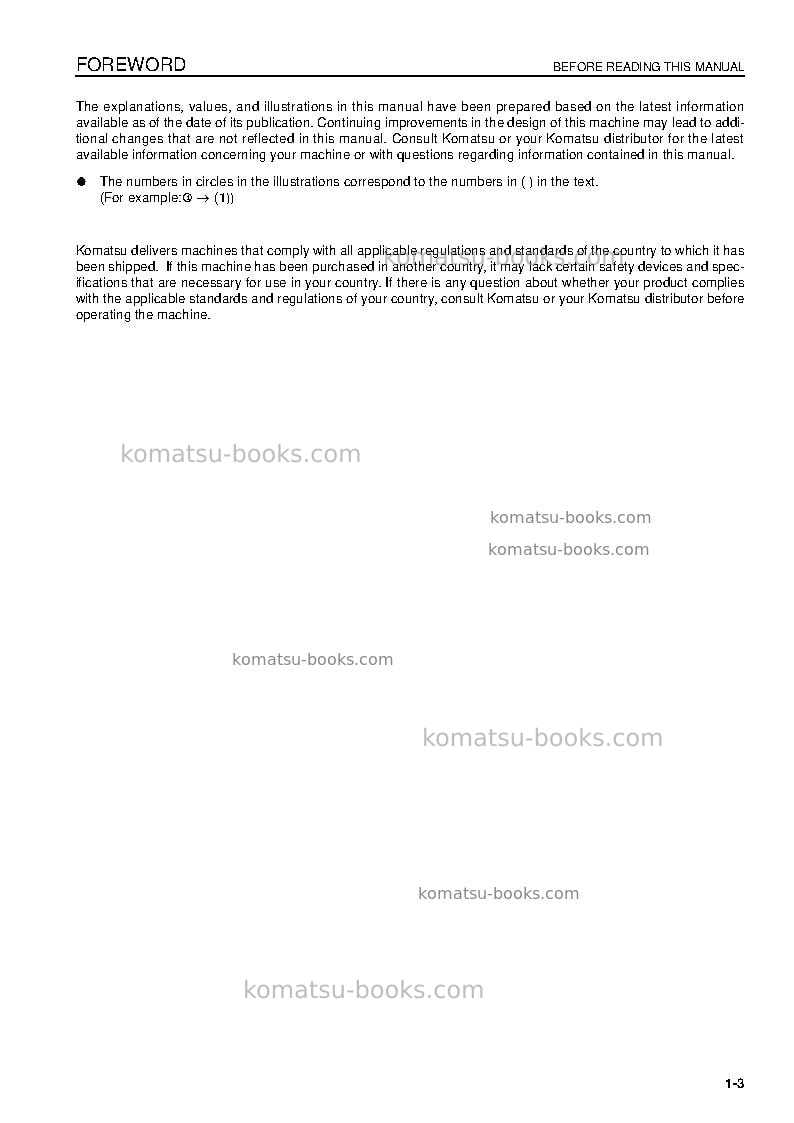 Komatsu d37px-22jpn-for eu Operation manual cover Page 5