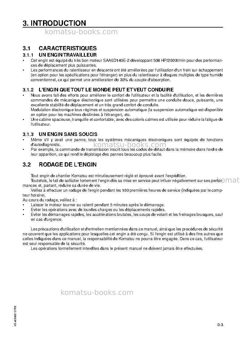 Komatsu hd605-5jpn Manuel d'utilisation couverture Page 5