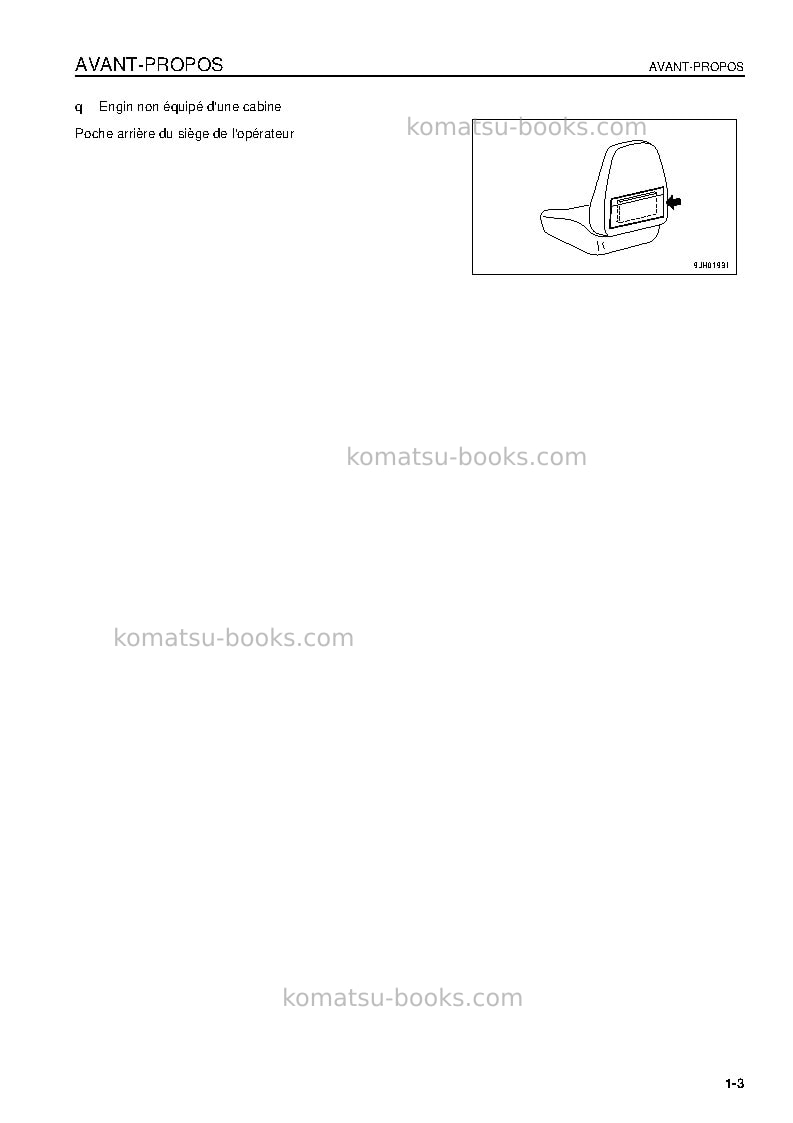 Komatsu d155ax-5jpn Manuel d'utilisation couverture Page 5 Komatsu d155ax-5jpn Manuel d'utilisation couverture Page 5