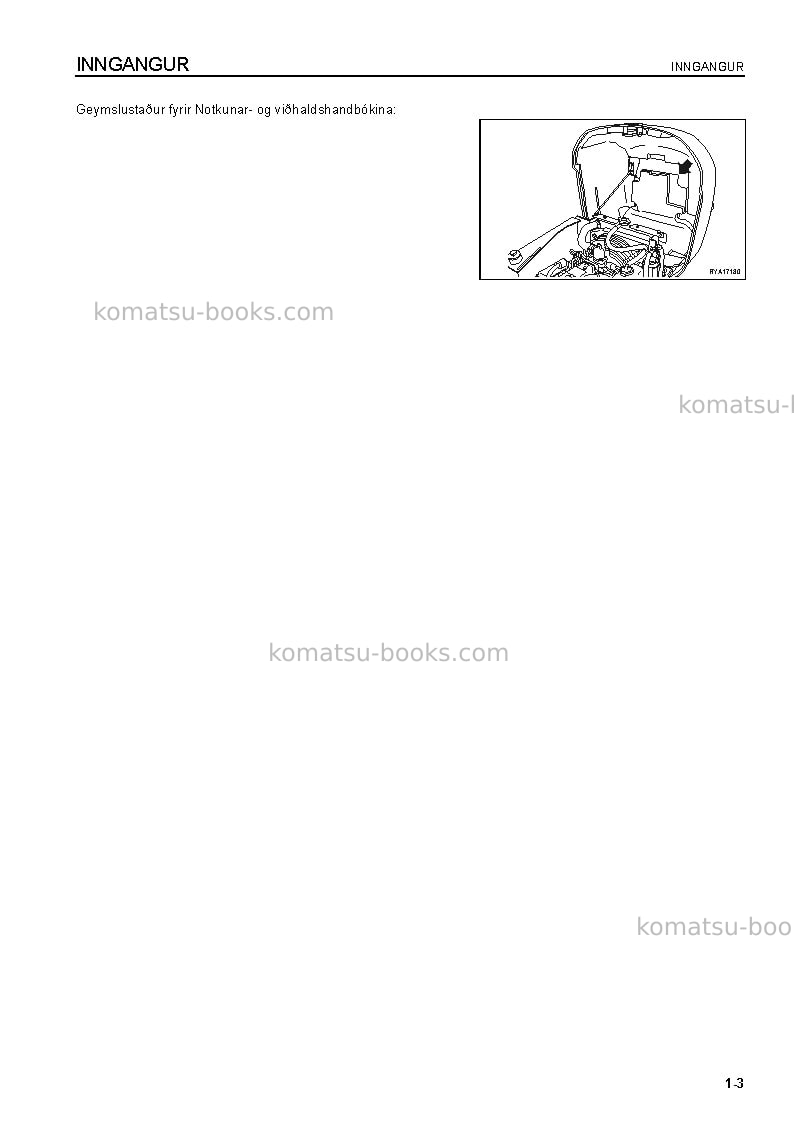 Komatsu pc09-1ita Operation manual cover Page 5 Komatsu pc09-1ita Operation manual cover Page 5