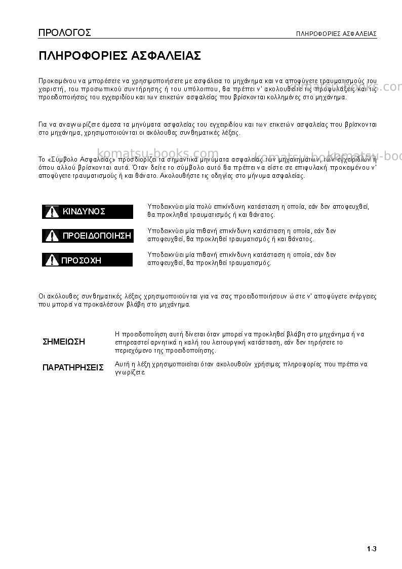 Komatsu wa600-6jpn Operation manual cover Page 5