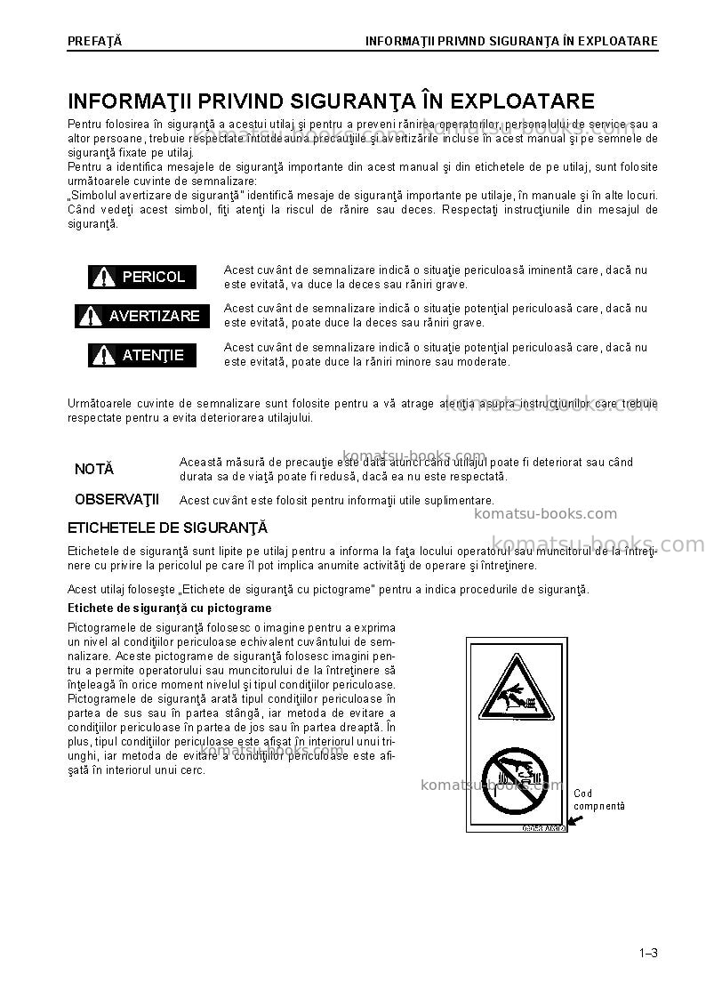 Komatsu hm300-3jpn Operation manual cover Page 5 Komatsu hm300-3jpn Operation manual cover Page 5