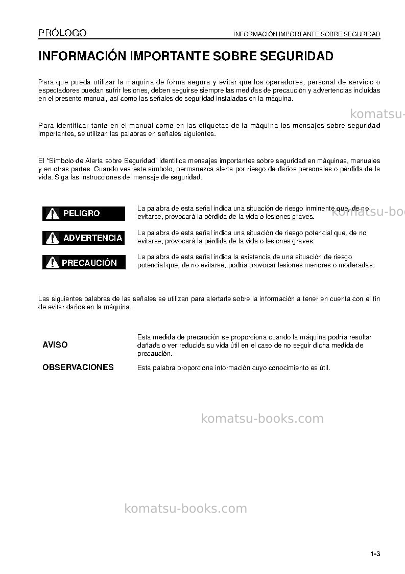 Komatsu d65ex-16jpn Manual de operación cover Page 5 Komatsu d65ex-16jpn Manual de operación cover Page 5
