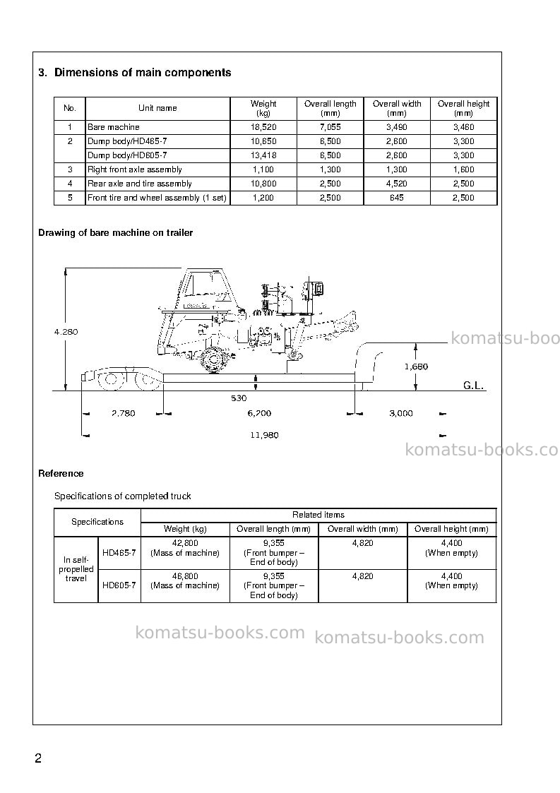 Komatsu hd465-7jpn Field assembly manual cover Page 5 Komatsu hd465-7jpn Field assembly manual cover Page 5