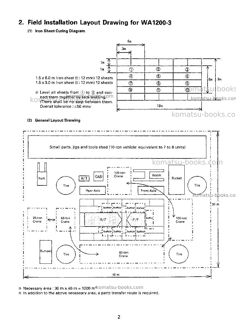 Komatsu wa1200-3jpn Field assembly manual cover Page 5
