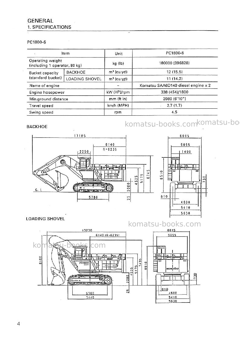 Komatsu pc1800-6jpn Field assembly manual cover Page 5 Komatsu pc1800-6jpn Field assembly manual cover Page 5