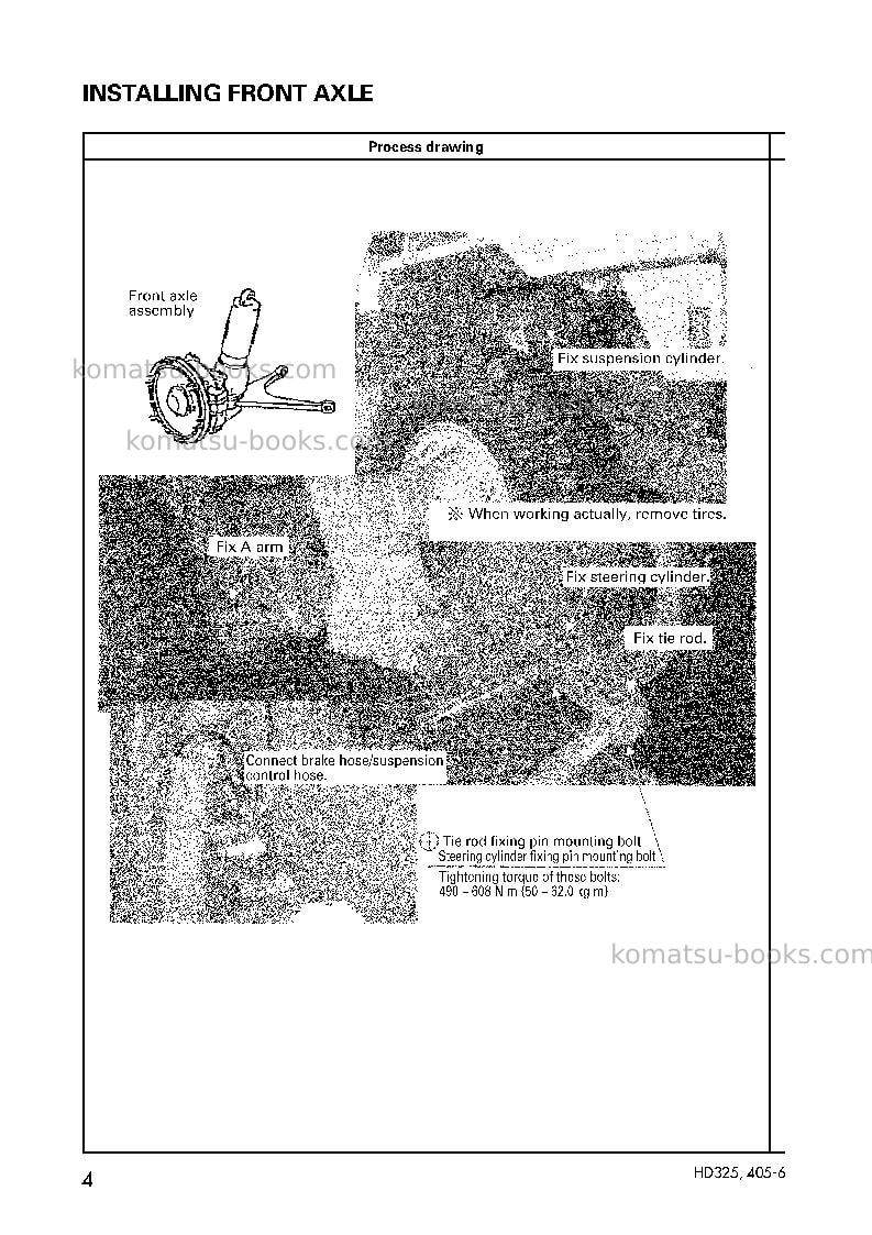 Komatsu hd325-6jpn Field assembly manual cover Page 5 Komatsu hd325-6jpn Field assembly manual cover Page 5