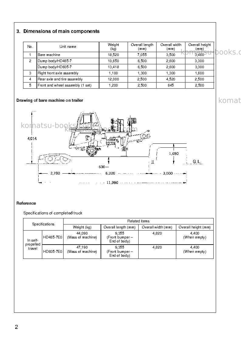 Komatsu hd465-7jpn-e0 Field assembly manual cover Page 5