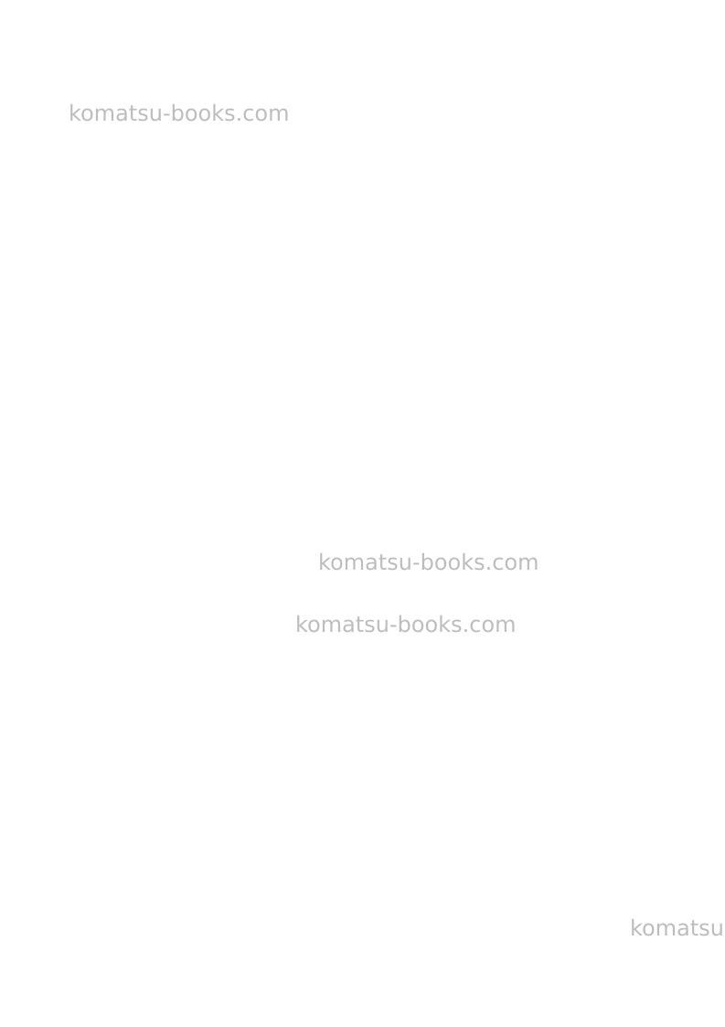 Komatsu pc800-8jpn-r Field assembly manual cover Page 5 Komatsu pc800-8jpn-r Field assembly manual cover Page 5