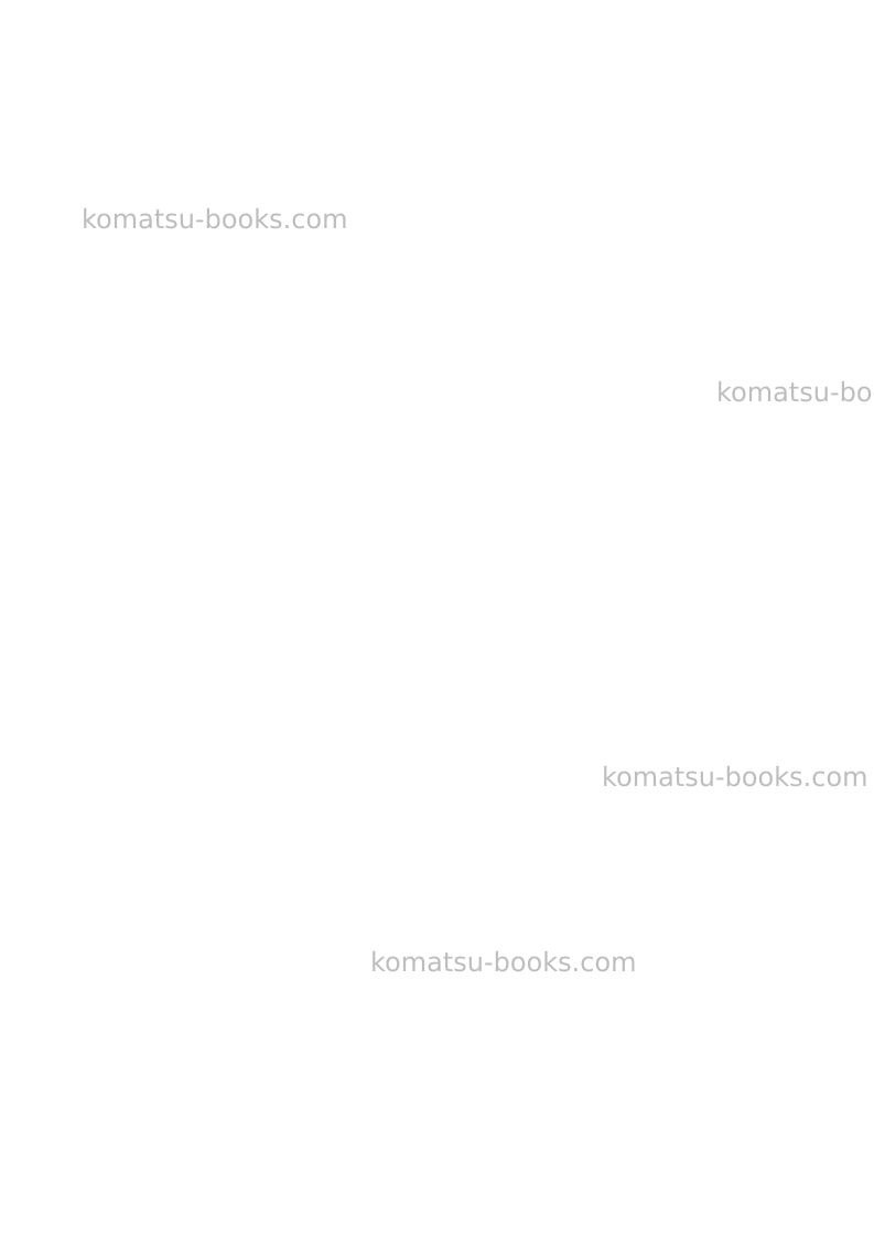 Komatsu pc1250-8jpn-r Field assembly manual cover Page 5 Komatsu pc1250-8jpn-r Field assembly manual cover Page 5