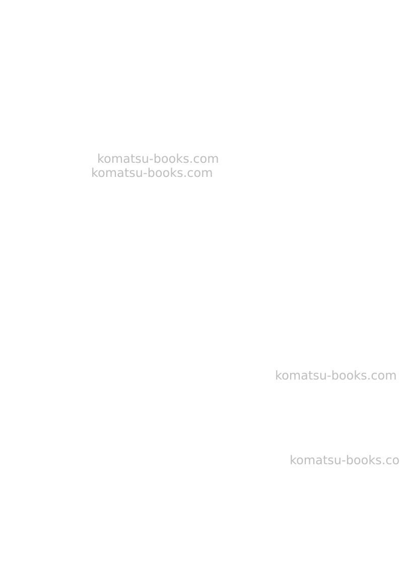 Komatsu d85ms-15jpn Field assembly manual cover Page 5 Komatsu d85ms-15jpn Field assembly manual cover Page 5