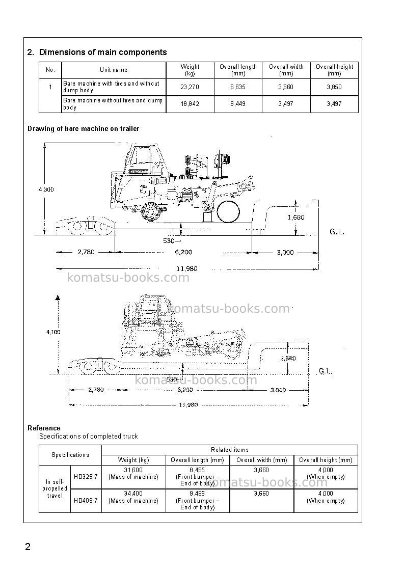 Komatsu hd325-7jpn-r Field assembly manual cover Page 5