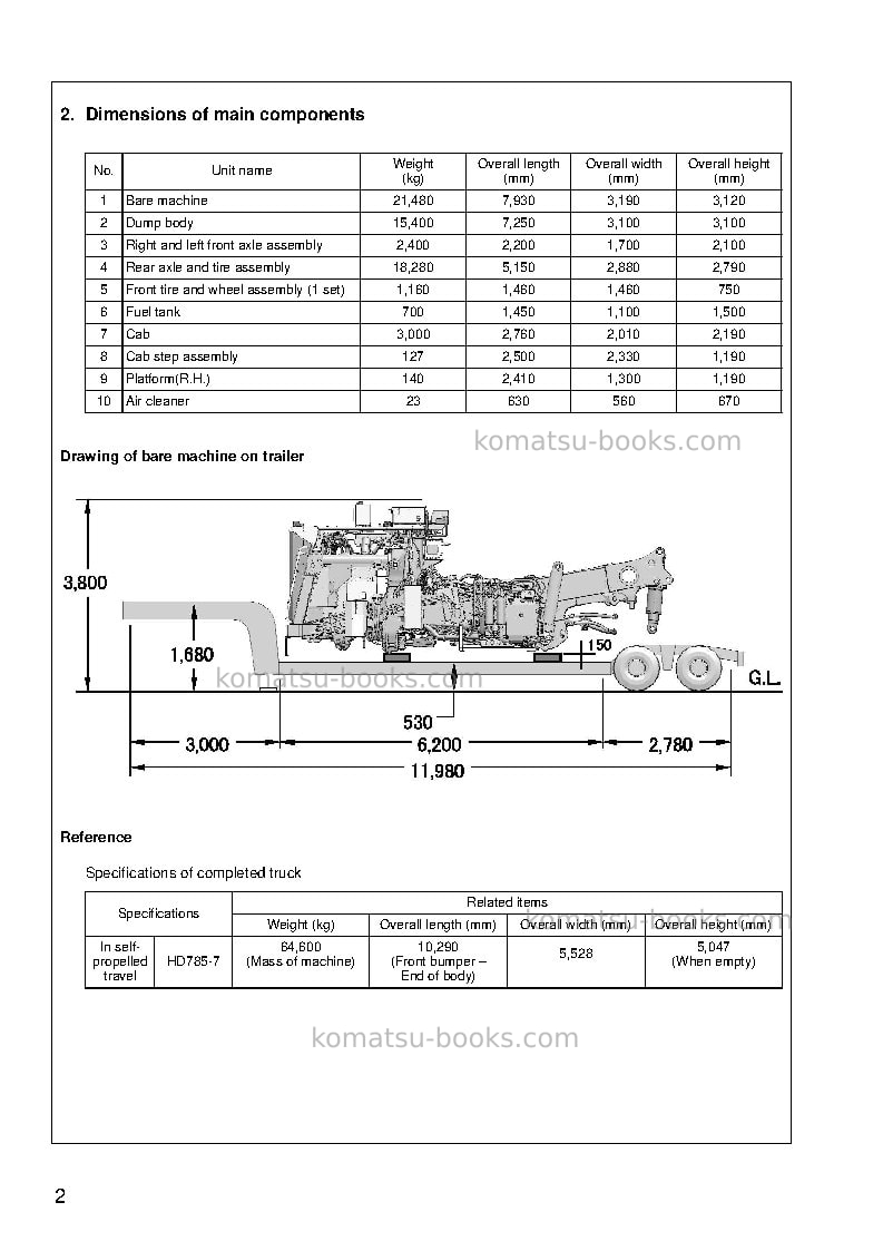 Komatsu hd785-7jpn--40c degree for cis Field assembly manual cover Page 5 Komatsu hd785-7jpn--40c degree for cis Field assembly manual cover Page 5