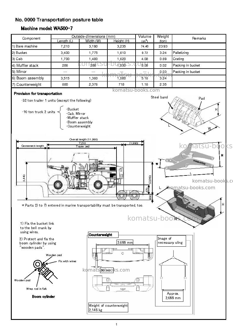 Komatsu wa500-7jpn Field assembly manual cover Page 5 Komatsu wa500-7jpn Field assembly manual cover Page 5