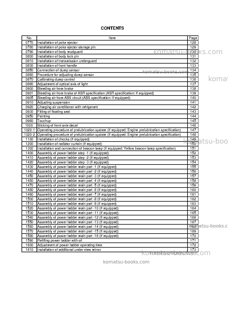 Komatsu hd785-7jpn Field assembly manual cover Page 5