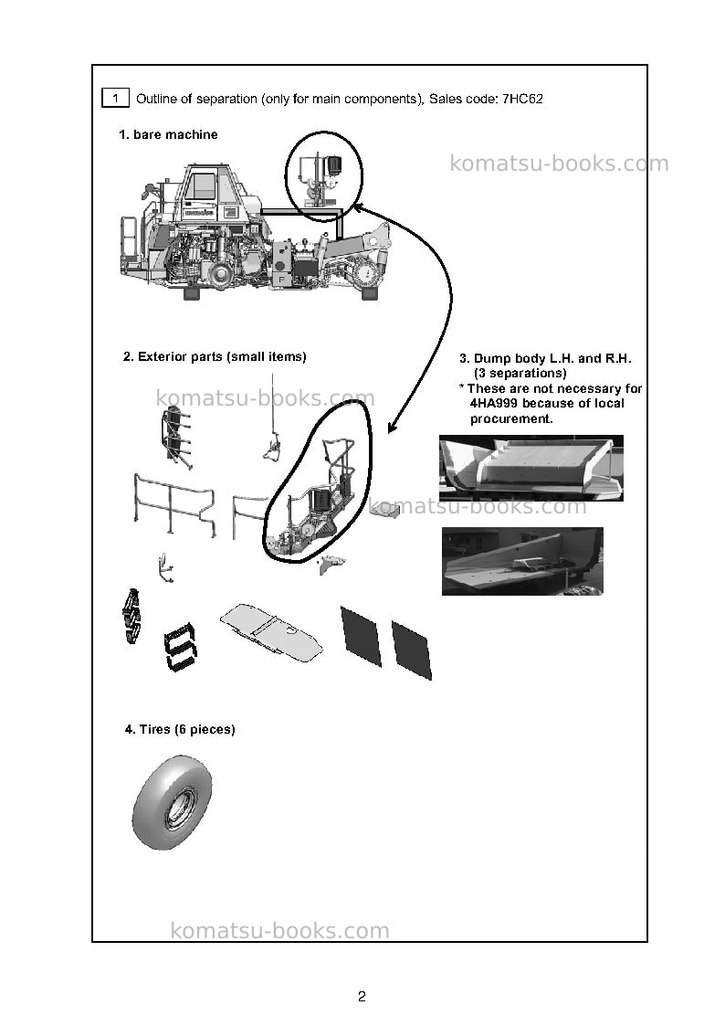 Komatsu hd465-8jpn Field assembly manual cover Page 5 Komatsu hd465-8jpn Field assembly manual cover Page 5