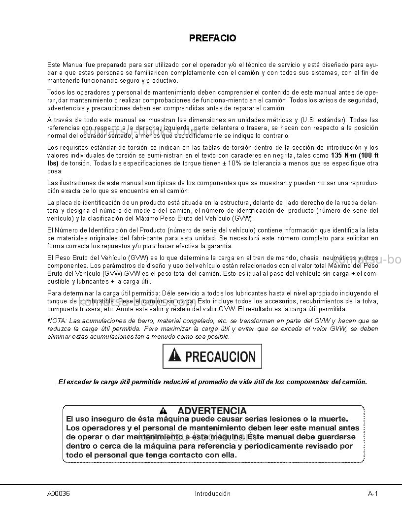 Komatsu hd1500-7usa-w/ sda12v160 Reparación y mantenimiento cover Page 5 Komatsu hd1500-7usa-w/ sda12v160 Reparación y mantenimiento cover Page 5