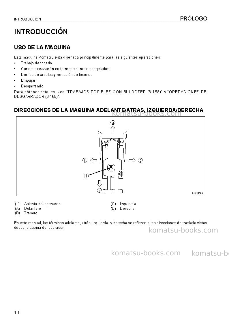 Komatsu d375a-6jpn-r Manual de operación cover Page 5 Komatsu d375a-6jpn-r Manual de operación cover Page 5