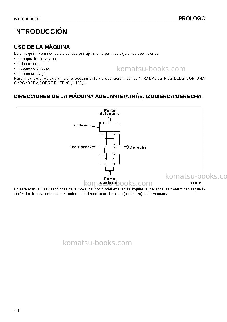 Komatsu wa600-6jpn Manual de operación cover Page 5