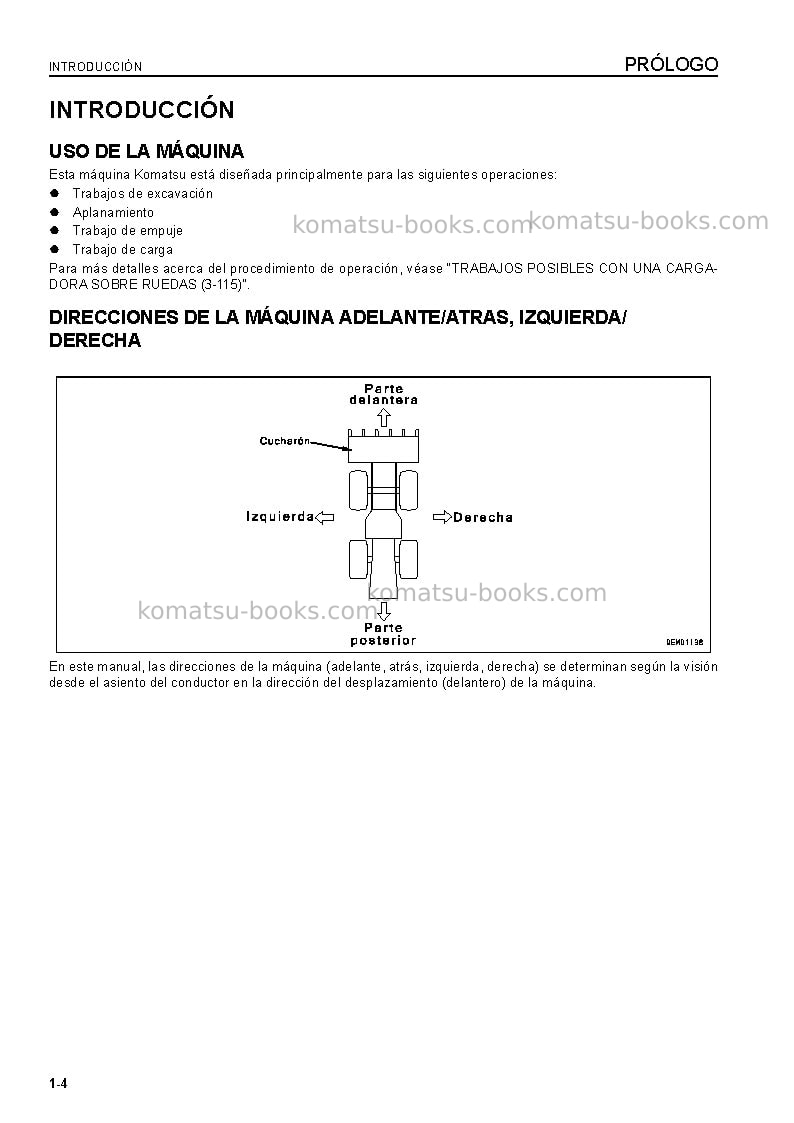 Komatsu wa800-3jpn-e0 Manual de operación cover Page 5 Komatsu wa800-3jpn-e0 Manual de operación cover Page 5
