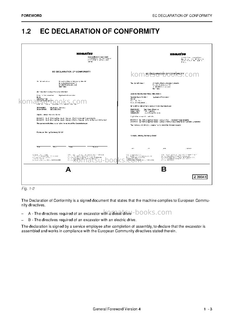 Komatsu pc8000-6deu Operation manual cover Page 5 Komatsu pc8000-6deu Operation manual cover Page 5