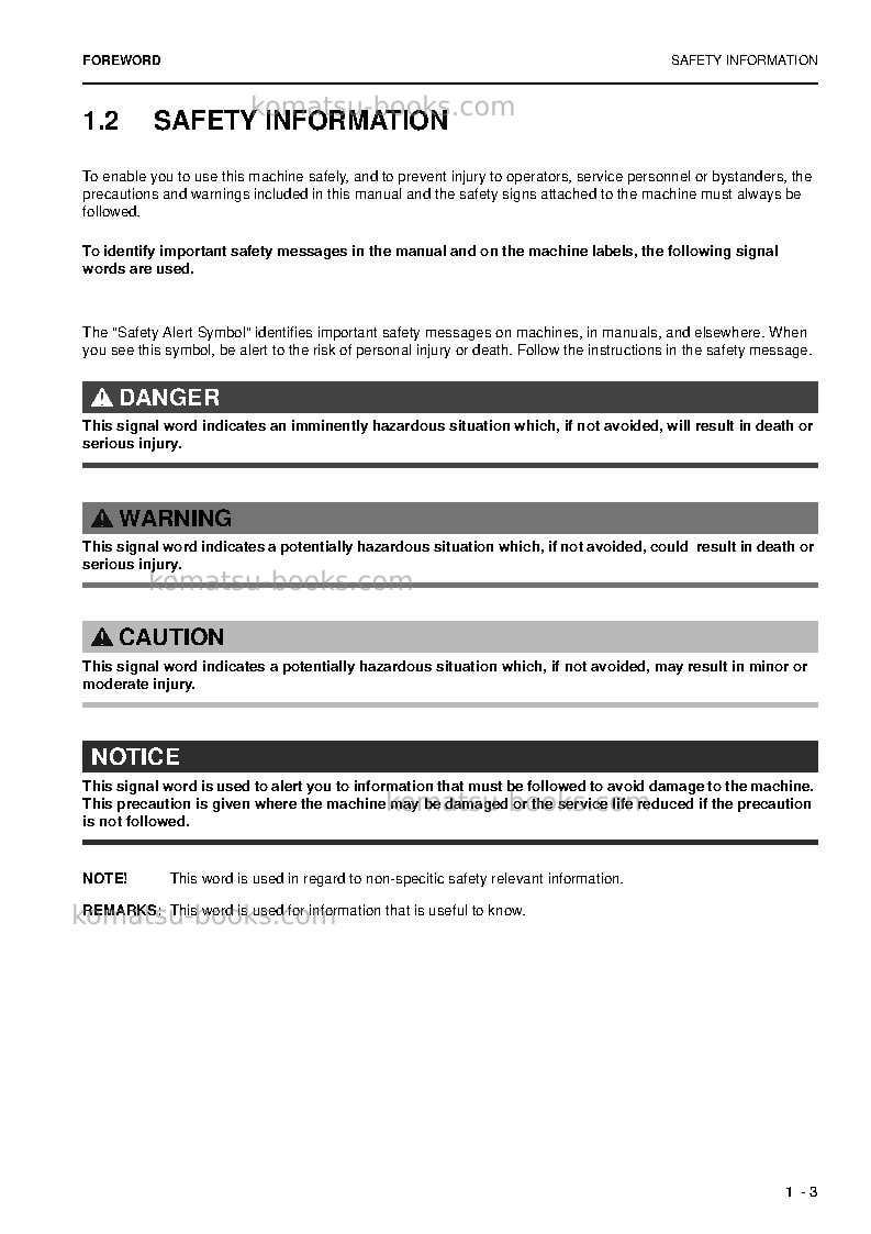 Komatsu pc5500e-6deu Operation manual cover Page 5 Komatsu pc5500e-6deu Operation manual cover Page 5