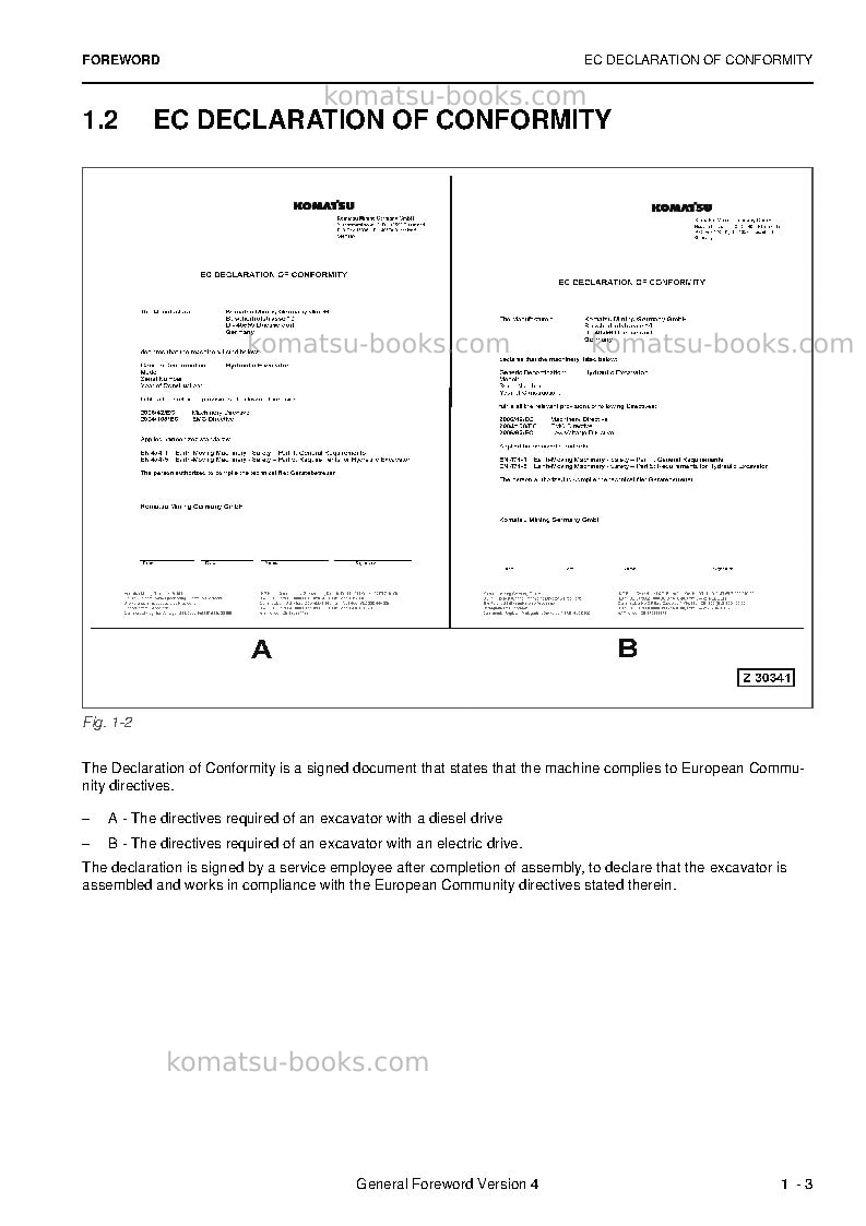 Komatsu pc5500-6deu-diesel Operation manual cover Page 5 Komatsu pc5500-6deu-diesel Operation manual cover Page 5