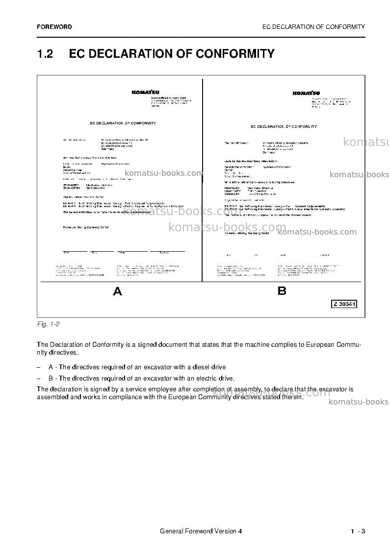 Komatsu pc5500e-6deu Operation manual cover Page 5 Komatsu pc5500e-6deu Operation manual cover Page 5
