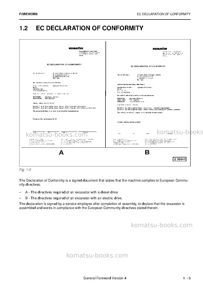 Komatsu pc5500-6deu-diesel Operation manual cover Page 5