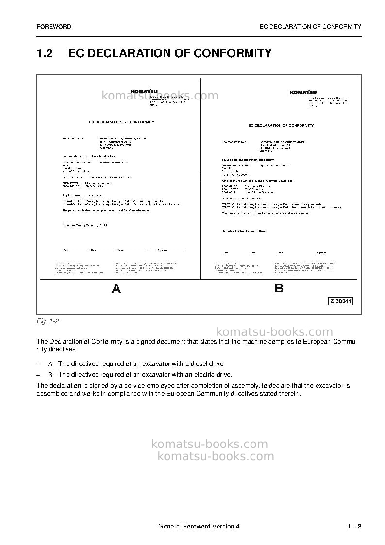 Komatsu pc5500-6deu Operation manual cover Page 5 Komatsu pc5500-6deu Operation manual cover Page 5