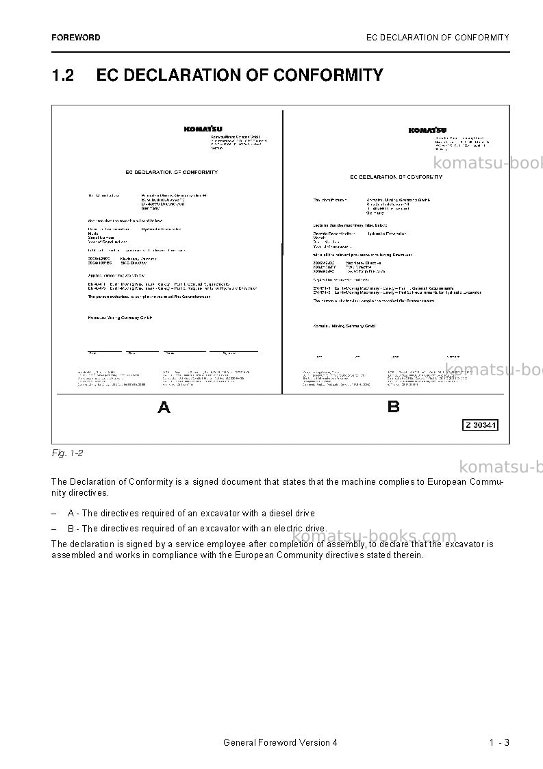 Komatsu pc5500-6deu Operation manual cover Page 5 Komatsu pc5500-6deu Operation manual cover Page 5