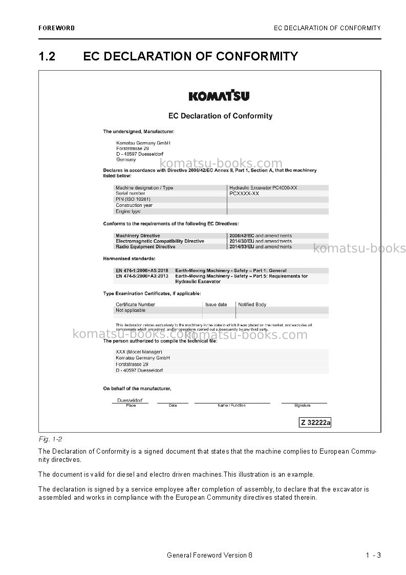 Komatsu pc5500-6deu Operation manual cover Page 5 Komatsu pc5500-6deu Operation manual cover Page 5